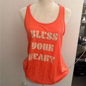 Bless Your Heart Women's Orange Tank Top